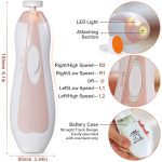 haakaa Baby Nail Trimmer Electric Safe Baby Nail Clippers Baby Nail File Kit Manicure Set, Trim Polish Grooming kit for Newborn Toddler or Adults Toes Fingernails, 6 Grinding Heads and LED Light, Pink - Image 8